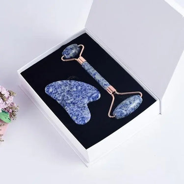 Therapeutic Sodalite Gua Sha Roller Set-Your Soul Place